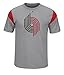 VF LSG Killer Instinct Program NBA Men's Short Sleeve Crew Neck Tee, Large, Athletic Gray Heather-Red