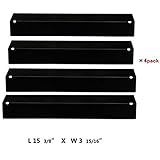 BBQration BBQ Gas Grill Heat Plate Porcelain Steel Heat Shield for Aussie, Brinkmann, Uniflame, Charmglow, Grill King, Lowes Model Grills (4-pack)