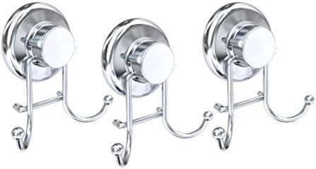 Simple Suction™ - All-Purpose Suction Cup Hook by: Modern Day Living - Super Powerful Vacuum Holder + Strong Stainless Steel Hooks - Perfect for Bathroom &amp; Kitchen (3-pack)