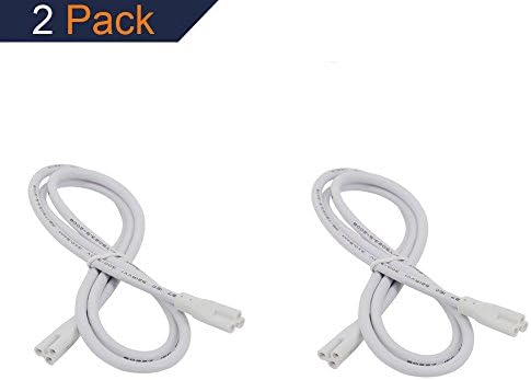 T5 T8 LED Lamp Connecting Wire, Tomjoy Ceiling Lights, Daylight LED Integrated Tube Cable Linkable Cords for LED Tube Lamp Holder Socket Fittings with Cables (2-PACK) (1ft)