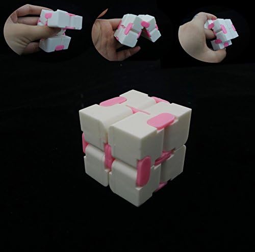 Infinite Cube Fidget Cube Pressure Reduction Toy - Infinity Turn Spin Cube Edc Fidgeting - Killing Time Toys Infinite Cube For ADD, ADHD, Anxiety, and Autism Adult and Children(PInk)