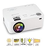 MacStein Mini Portable Movie Projector with 1080P Supported Video Display - 1800+ Lumens - 176