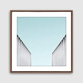Framed Canvas Wall Art Geometric Building Canvas Prints Home Artwork Decoration for Living Room,Bedroom - 16x16 inches