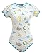 Littleforbig Adult Baby & Diaper Lover (ABDL) Button Crotch Romper Onesie - Giraffe and Zoo Animals Pattern