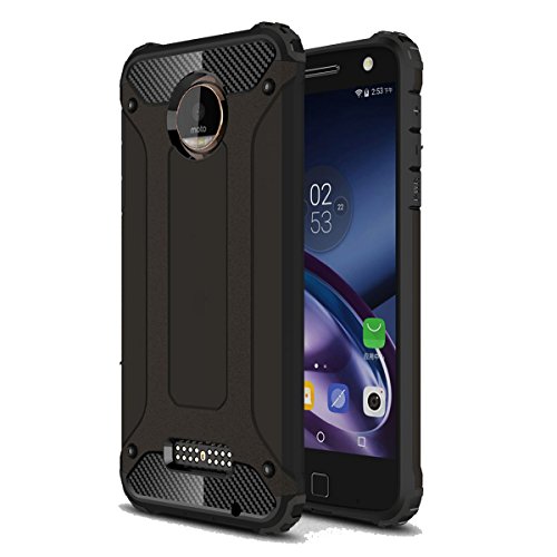 Moto Z Force Droid Case, Ranyi [Hybrid Protection] [Metal Texture] [Shock-proof] Premium Hybrid Dual Layer Rugged Armor Defender Case Cover for Motorola Moto Z Force Droid (2016), black