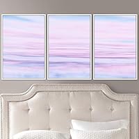 3 Piece Framed Canvas Wall Art Pink Pastel Liquid Canvas Prints Home Artwork Decoration for Living Room,Bedroom - 16