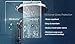 DreamLine Quatra Lux 32 1/4 in. D x 46 3/8 in. W x 72 in. H Frameless Hinged Shower Enclosure in Chrome, SHEN-1332460-01
