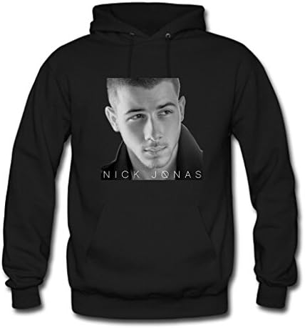 Nesth Unisex Women's Printed Nick Jonas Classic Hoodie XL Black