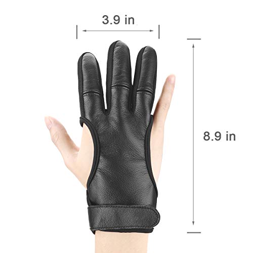 Eamber Archery Shooting Gloves Three Finger Protective Archery Gloves
