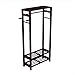 Stony Edge Wood Coat & Shoe Garment Rack and Hat Stand for Hallway or Front Door Entryway – Free-Standing Clothing Rail Hanger – Easy to Assemble – Espresso