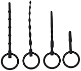 Dreamhomead 4 Pcs Set Silicone Plug Beads Urethral Sounds with Different Size