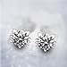 Tabwing 925 Sterling Silver imitation Diamond Crystal Inlaid Cat Stud Earrings (White)