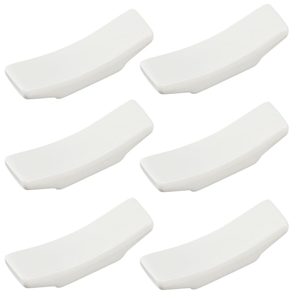 CRASPIRE 6Pcs Ceramic Chopstick Rests Japenese Chopsticks Holders White Chopsticks stands for Home, Hotel, Restaurant Durable Chopsticks Holders, Spoon Fork Stand Rack Set Decoration Kitchen Gift