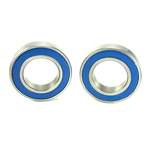 17x30x7mm Precision Ball Bearings ABEC 3 Blue Rubber Seals (2)
