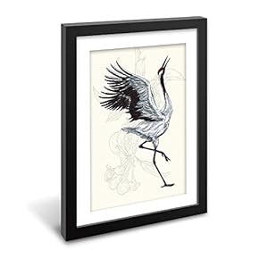 Black Paper Framed Canvas Wall Art for Living Room, Bedroom Beautiful Birds Flying Canvas Prints for Home Decoration Ready to Hanging - 23x31 inches