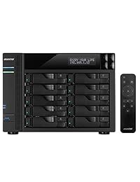 ASUSTOR as6210t, 10 Bay nas (sin disco), Intel 1.6 GHz Quad Core, 4 GB de RAM, incluye as rc13 Multimedia mando a distancia