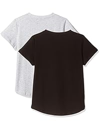 Kid Nación 2-Pack de las niñas de manga corta dobladillo redondo playera