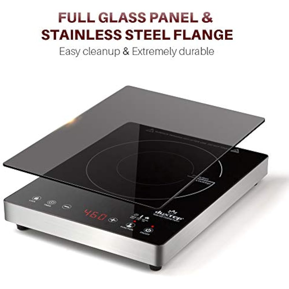 Portable Induction Cooktop, High End Full Glass Burner Sensor Touch, 1800W Steel eBay