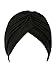 Persun Women Black Turban Hat, Black, One Size
