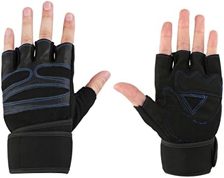 SZXKT Weight Gloves Anti-slip Bracers Gym Gloves Men&amp;Wowen Ultralight Wear-resisting Training Workout Fitness Exercise Gloves (M)