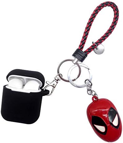 Adobox 3D Cartoon Airpods Case Silicone Protective Cover and Skin Compatible with Apple Airpods (Deadpool)