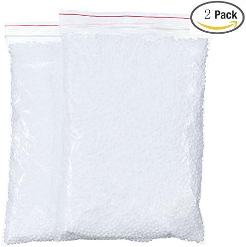 Foam Beads for Slime DIY and Art Craft Supplies(20000pcs)– Small Colorful Styrofoam Beads 0.1-0.18 Inch for Kids Homemade Slime, Home Decorative, Wedding and Party Decorations (2 Pack,White)