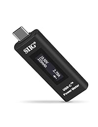 Siig USB tipo C Medidor de potencia Tester Multímetro Monitor con indicador digital de carga para Macbook Pro, MacBook y otros dispositivos USB C y cargadores
