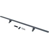 DIYHD 3.3FT Sliding Library Ladder Track Extension with 2 Wall Mount Brackets(Not Including Roller Set), Rustic Black Add-On Track for Rolling Ladder System