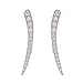 L&N Rainbery Bar shape Diamond Ear Climbers in 14K gold and silver fashion earrings jewelry (Silver)