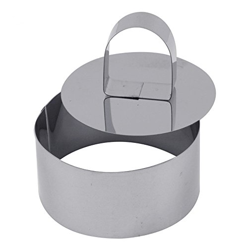 Wewin Mousses Cookie Cutter 3D Stainless Steel Pastry Biscuit Fondant Cake Baking Mold Wedding Cake Decorating Tools (Round)
