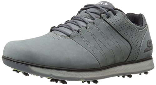 Skechers performance men s go golf pro 2 lx golf shoe, charcoal/b…