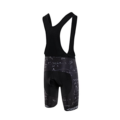 Digital Code Men Cycling Jersey Short Sleeve Summer Cycling Clothing Suit,Black Bib Suit,Asia L=US-Medium