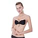 Stick on Bra, Women's Invisible Strapless Plunge Self Adhesive Bras, Reusable Magic Bra (DDD, Black)