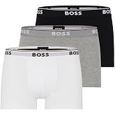 BOSS Mens 3-Pack Stretch Cotton Regular Fit Trunks, White/Gray/Black, X-Large US