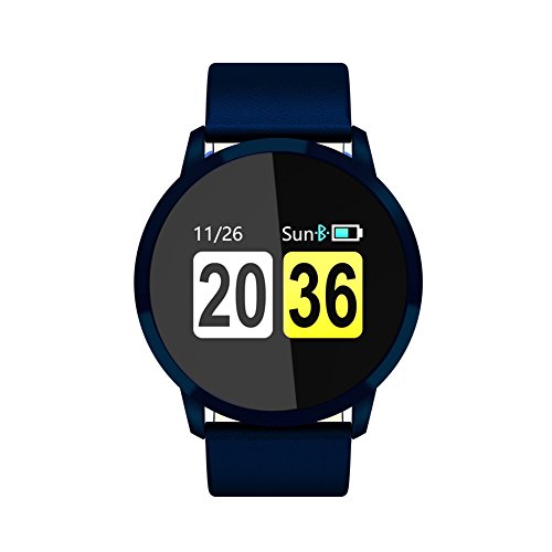 Newwear Q8 Smart Watch IP67 Waterproof Sport Fitness Bracelet Wearable Devices Electronic Smartwatch Message Reminder Pedometer (Blue)