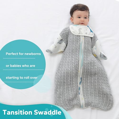 ZIGJOY SharkFin Transition Swaddle 1.0 Tog Patchwork Transition
