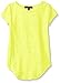 Derek Heart Girls' Big Short Sleeve Hi Low Top with Yoke