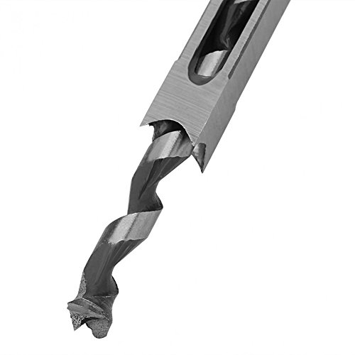 image for ZKer 2Pcs Woodworking Square Hole Drill Bit Sets Wood Mortise Chisel T