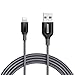 Anker Powerline+ Lightning Cable (6ft) Durable and Fast Charging Cable [Double Braided Nylon] for iPhone X / 8/8 Plus / 7/7 Plus / 6/6 Plus / 5s / iPad and More(Gray)