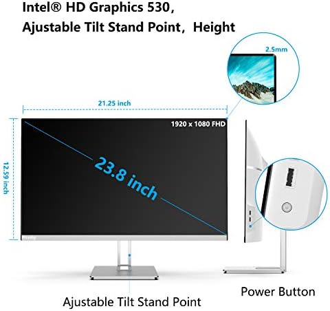 Preedip 23.8-inch 1920x1080 FHD All in One Desktop Computer with Intel i5-6400 & Pre-Installed Windows 10,8GB DDR3 256GB ROM AIO PC Support Bluetooth 4.2 and 2.4G/5.0G Dual Band WiFi 2 Preedip 23.8-inch 1920x1080 FHD All in One Desktop Computer with Intel i5-6400 & Pre-Installed Windows 10,8GB DDR3 256GB ROM AIO PC Support Bluetooth 4.2 and 2.4G/5.0G Dual Band WiFi