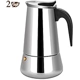 Stovetop Espresso Maker - Coffee Percolator - 2 Demitasse Cup - by AMFOCUS