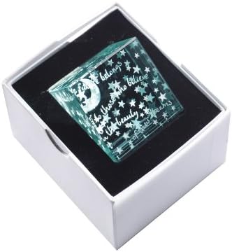 Spaceform Paperweight, 50 x 50 x 40 mm, Clear