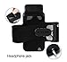 G-Cord Sport Gym Armband with Key Holder and Dual Arm-Size Slots (Black)