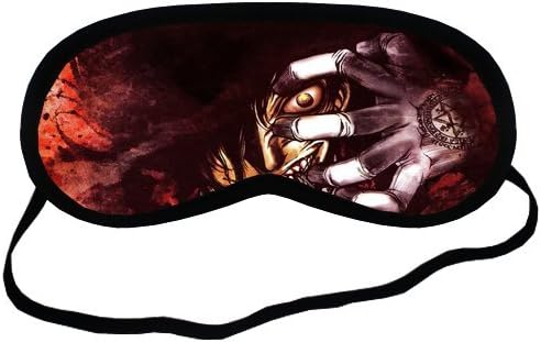 Hellsing Alucard Art Sleeping Mask Comfortable Face Blindfold Cotton Soft Smooth Eyes Sleeping Mask Easy Carry For Travel or Office