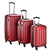 New 3 Pcs Luggage Travel Set Bag ABS Trolley Suitcase (Red)
