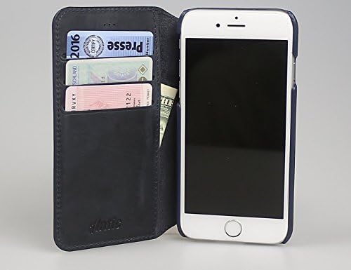 Antic iPhone 6/6S (4.7") Case Premium Leather Wallet Case. Genuine Leather iPhone 6/6S Case. Hand Crafted From Genuine Leather For iPhone 6 / iPhone 6S. Sophisticated Look. (Petrolium)