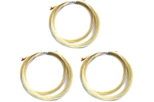 OYSTERBOY 3 Hanks Mongolian Horse Replacement Hair Unbleached White Pearl 29.5 Inches Fiddle Bow Rehair Tools Musical for Violin Viola Cello Accessories