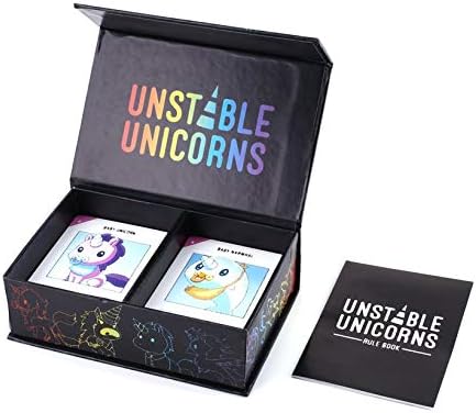 JICHUIO Unstable Unicorns Full Pack Basic Game & Expansion Packs Card Game Box