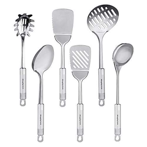 Stainless Steel Utensil Set, 6 Pieces Nonstick Kitchen Cooking Utensils Tools with FDA Tested