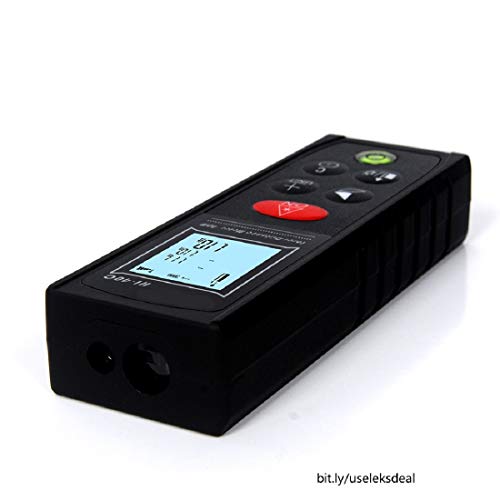 Portable Pocket Digital Laser Distance Meter - High Integration Light Handheld 60M 196FT Distance Continious Length Area Volume Pythagorean Measurement Tools Backlight LCD